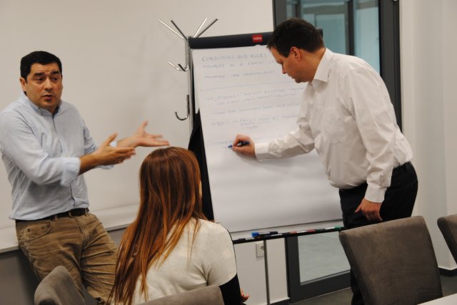 Andreas Bettermann in the Family Protocol discussion with FEGIME Future during the group work in Bugyi